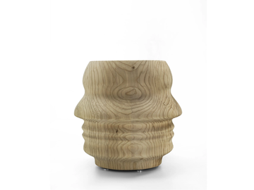 EGO - Low cedarwood stool by Riva 1920 - view 2